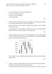 Exam for TDTS 01 Computer Aided Design of Electronics, 2009-03-12
