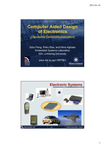 Computer Aided Design of Electronics [Datorstödd Elektronikkonstruktion]
