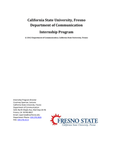 California State University, Fresno Department of Communication Internship Program