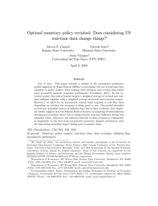 Optimal monetary policy revisited: Does considering US real-time data change things?