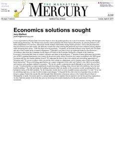 Economics solutions sought Jerry Wofford