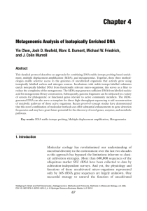 Chapter 4 Metagenomic Analysis of Isotopically Enriched DNA and J. Colin Murrell