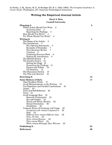 Writing the Empirical Journal Article