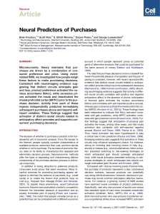 Article Neural Predictors of Purchases Neuron