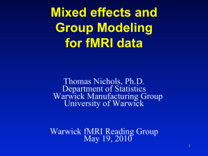 Mixed effects and Group Modeling for fMRI data