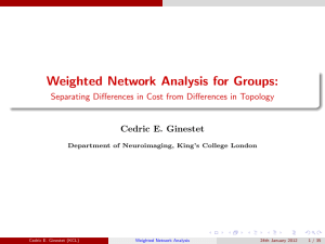 Weighted Network Analysis for Groups: Cedric E. Ginestet