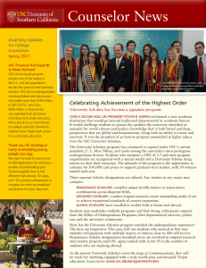 Counselor News  Quarterly Updates for College