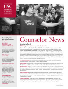 Counselor News  Creativity for all BIG NEWS!