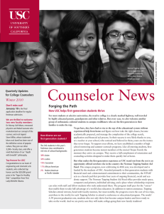 Counselor News  Forging the Path Winter 2010
