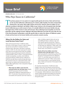T Issue Brief Who Pays Taxes in California?