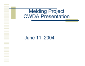 Melding Project CWDA Presentation June 11, 2004