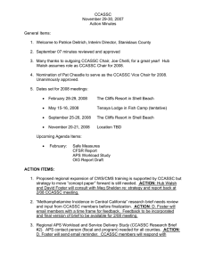 CCASSC November 29-30, 2007 Action Minutes