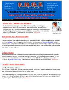 Collaborative Leader Newsletter D e