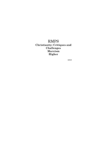 RMPS Christianity: Critiques and Challenges Marxism
