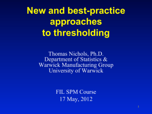 New and best-practice approaches to thresholding