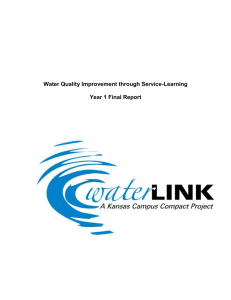 Water Quality Improvement through Service-Learning Year 1 Final Report