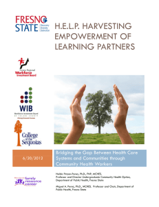 H.E.L.P. HARVESTING EMPOWERMENT OF LEARNING PARTNERS