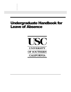 Undergraduate Handbook for Leave of Absence  . . .