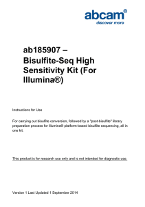 ab185907 – Bisulfite-Seq High Sensitivity Kit (For Illumina®)