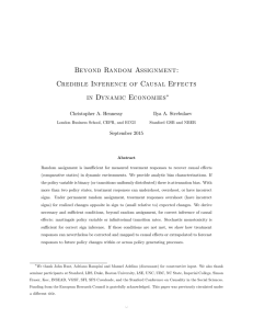 Beyond Random Assignment: Credible Inference of Causal Effects in Dynamic Economies 
