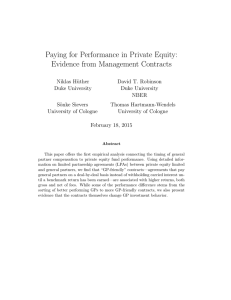 Paying for Performance in Private Equity: Evidence from Management Contracts