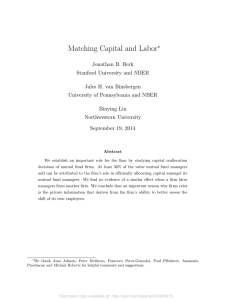 Matching Capital and Labor