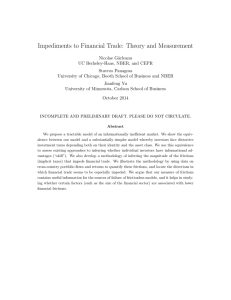 Impediments to Financial Trade: Theory and Measurement