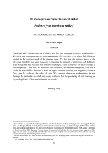 Do managers overreact to salient risks? Evidence from hurricane strikes