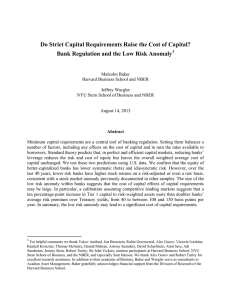 Do Strict Capital Requirements Raise the Cost of Capital?