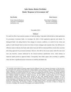 Safer Ratios, Riskier Portfolios: Banks’ Response to Government Aid