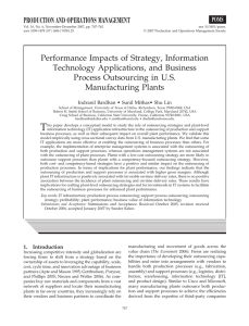 PRODUCTION AND OPERATIONS MANAGEMENT POMS