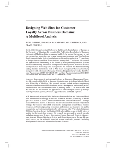 Designing Web Sites for Customer Loyalty Across Business Domains: A Multilevel Analysis