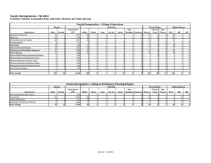 Faculty Demographics - Fall 2004