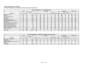 Faculty Demographics - Fall 2003