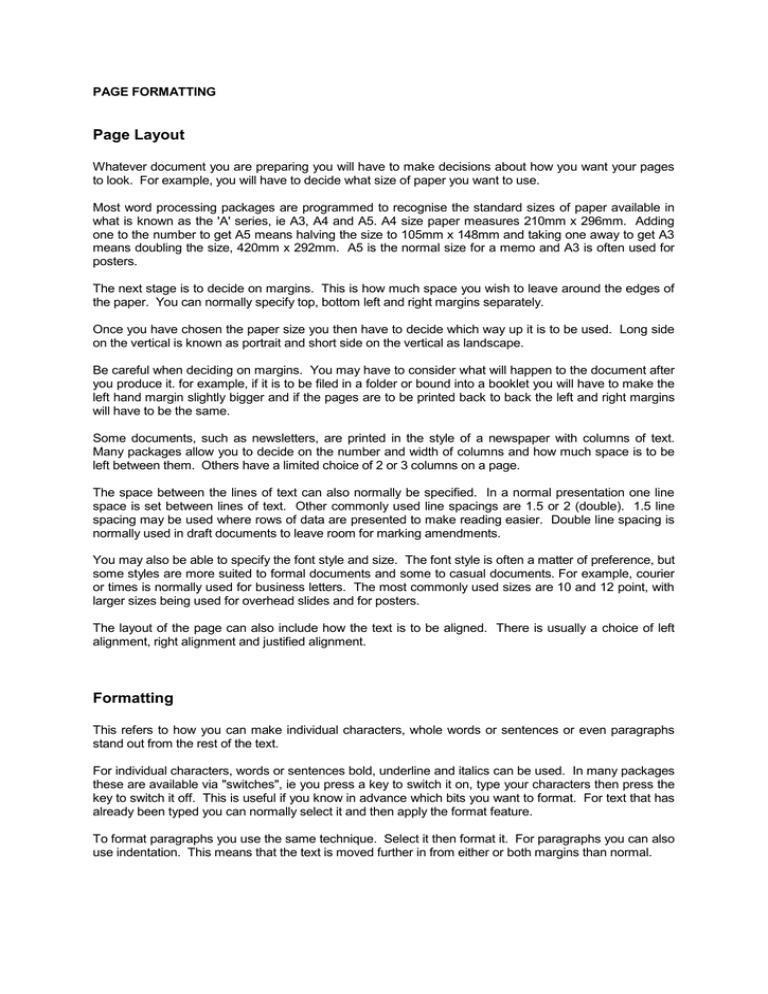 Page Layout