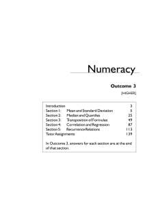 Numeracy Outcome 3