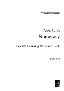 abc Numeracy Core Skills Flexible Learning Resource Pack