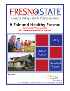 A Fair and Healthy Fresno: Policy Shared Action
