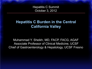 Hepatitis C Burden in the Central California Valley