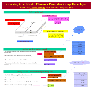 Cracking in an Elastic Film on a Power-law Creep Underlayer