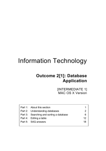 Information Technology Outcome 2[1]: Database Application