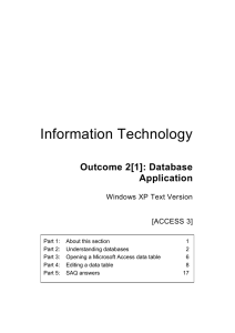 Information Technology Outcome 2[1]: Database Application