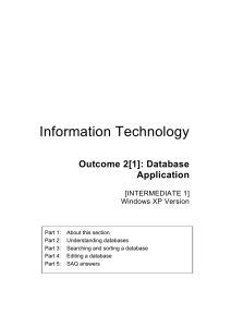 Information Technology Outcome 2[1]: Database Application