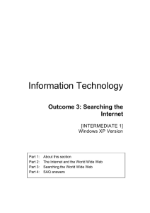 Information Technology Outcome 3: Searching the Internet