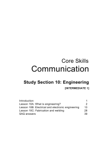 Communication Core Skills Study Section 10: Engineering