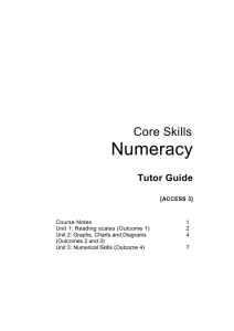 Numeracy Core Skills Tutor Guide