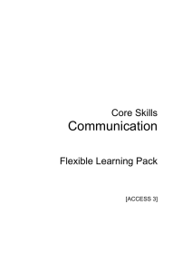 Communication Core Skills Flexible Learning Pack