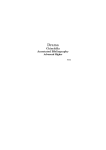 Drama Chinchilla Annotated Bibliography