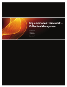 Implementation Framework – Collection Management  3.1
