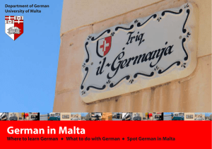 German in Malta Department of German